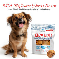 Thumbnail for Farmland Traditions Filler Free Dogs Love Turkey & Sweet Potato Premium Jerky Treats for Dogs, 6 oz. Bag