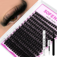 Thumbnail for SOFENIDA Lash Clusters Kit 80D Lash Clusters Kit 10-18mm Volume Eyelash Clusters D Curly Cluster Eyelash Extensions 3D Wispy Lashes Cluster DIY Lash Extension Kit(80D-10-18MIX Thick Kit)