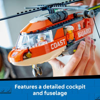 Thumbnail for LEGO City Coast Guard Helicopter Building Toy for Kids - Pretend Play Emergency Response Set for Boys & Girls, Ages 7+ - Includes 4 Minifigures, Shark, & Rescue Pod - Gift Idea for Birthdays - 60503