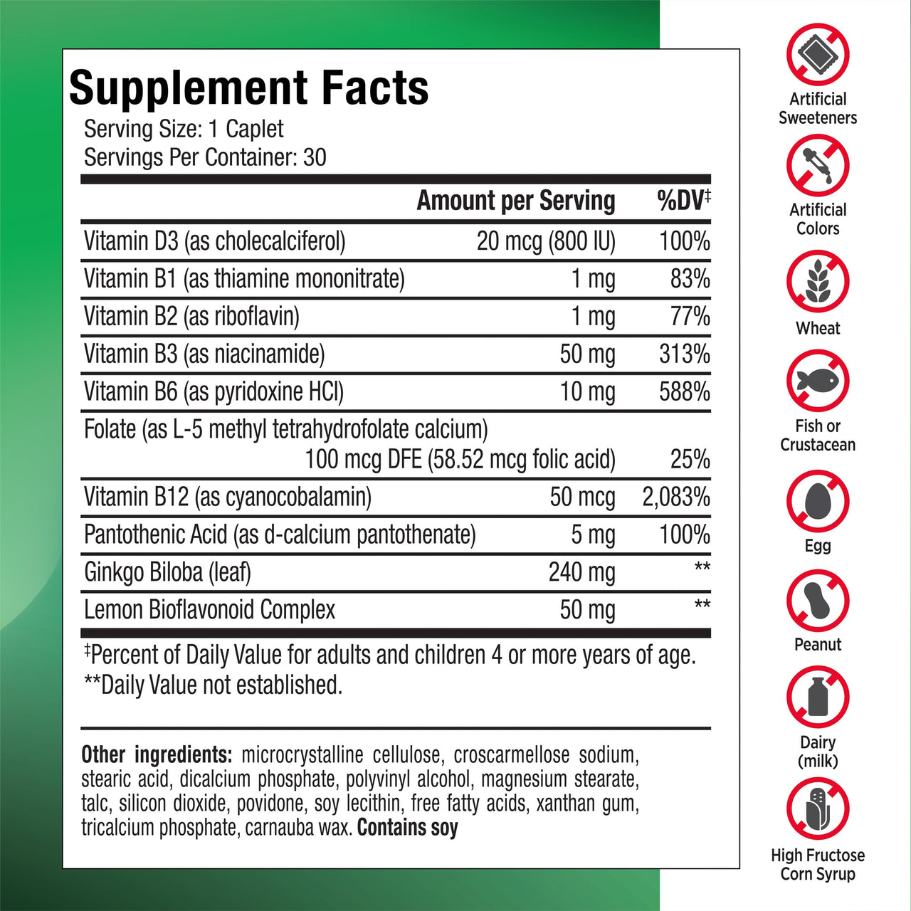 Lipo-Flavonoid for Vertigo & Dizziness Relief, Clinically Tested Formula with Ginkgo Biloba, Vitamin D, & Vitamin B Complex, Inner Ear Health & Balance Support, 30-Count (Pack of 1)