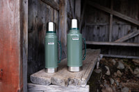 Thumbnail for Stanley Heritage Classic Vacuum Bottle with Handle 2.0 qt | Wide Mouth with Leakproof Cup Lid | Keep Drinks Hot or Cold for Travel | Insulated Stainless Steel Thermos | BPA-Free | Hammertone Green