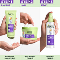 Thumbnail for Garnier Fructis Method for Curls Moisture Filling Hair Mask for Curly Hair with up to 13% Hyaluronic Moisture Complex, Designed and Tested for 2C to 4C Curls and Coils, 12.5 fl oz