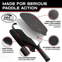 Thumbnail for Precision Pro Premium T700 Carbon Fiber Pickleball Paddle- 14mm Pickleball Paddles Set of 2 w/Unique Design Handles & Indoor Outdoor Pickleball Balls - Comfortable Pickleball Paddle Grip, USA Approved
