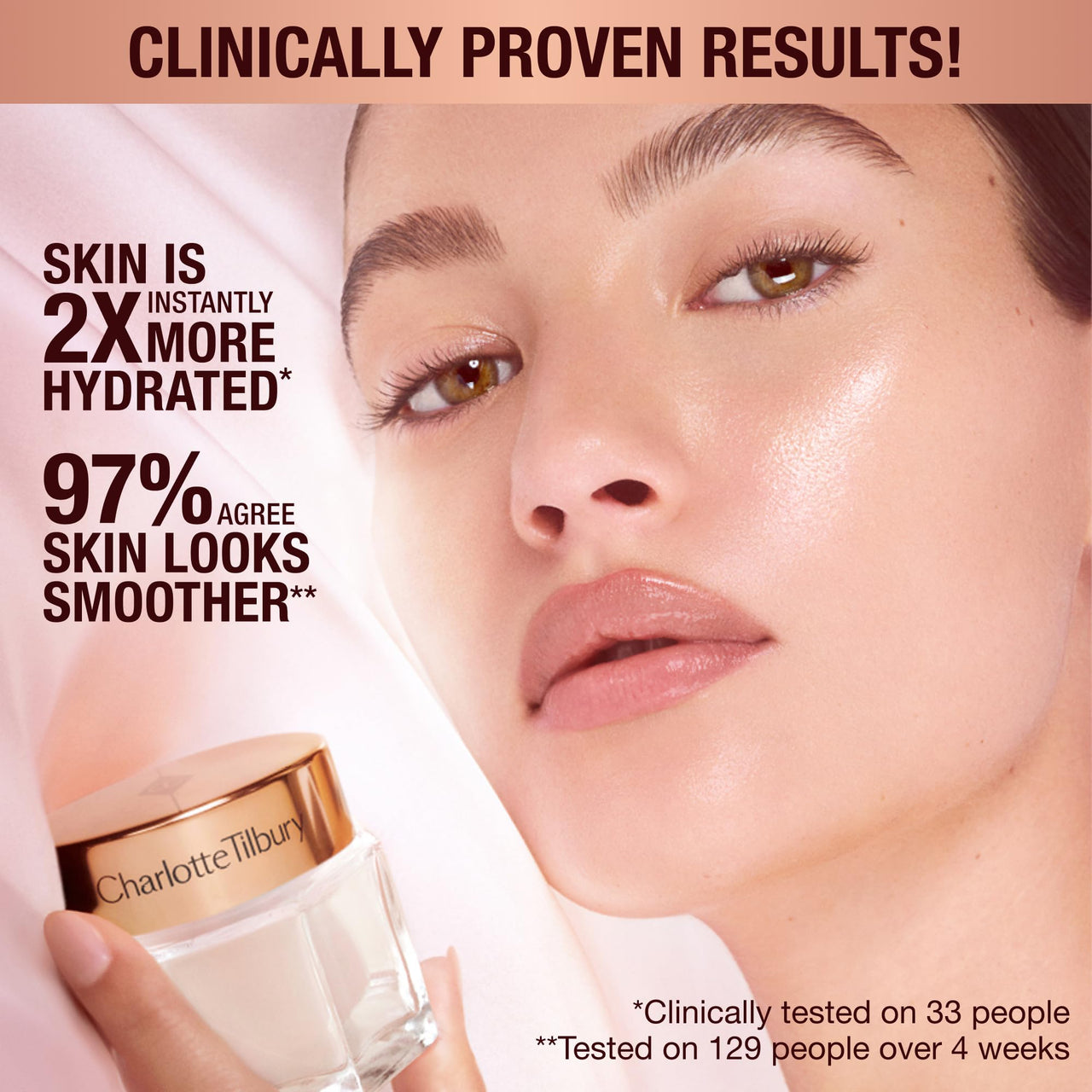 Charlotte Tilbury Magic Cream with Hyaluronic Acid - Travel Size Hydrating Face Moisturizer for Dry Skin - Anti-Aging Cream with Vitamins C & E, Peptides to Smooth, Firm for Perfect Makeup Base (15ml)