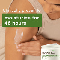 Thumbnail for Aveeno Daily Moisturizing Cream with Prebiotic Oat & Shea Butter for Body, Face & Hands Moisturizer Cream, Hydrates Normal to Dry, Sensitive Skin, Fragrance Free, Non-Comedogenic, 20 oz