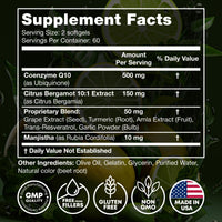 Thumbnail for High Absorption CoQ10 500MG - Co Q 10 Supplement 120 Softgels for Heart Health&Energy Production - Enhanced CoQ10 Nutritional Supplements with Coenzyme Q10 - Alternative to coq10 400mg softgels