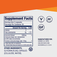 Thumbnail for Vimergy Curcumin with Turmeric Supplement, 1000mg Curcumin Extract/Serving – Liquid Capsules - Non-GMO, Gluten-Free, Kosher, Vegan & Paleo Friendly Turmeric Curcumin Supplement