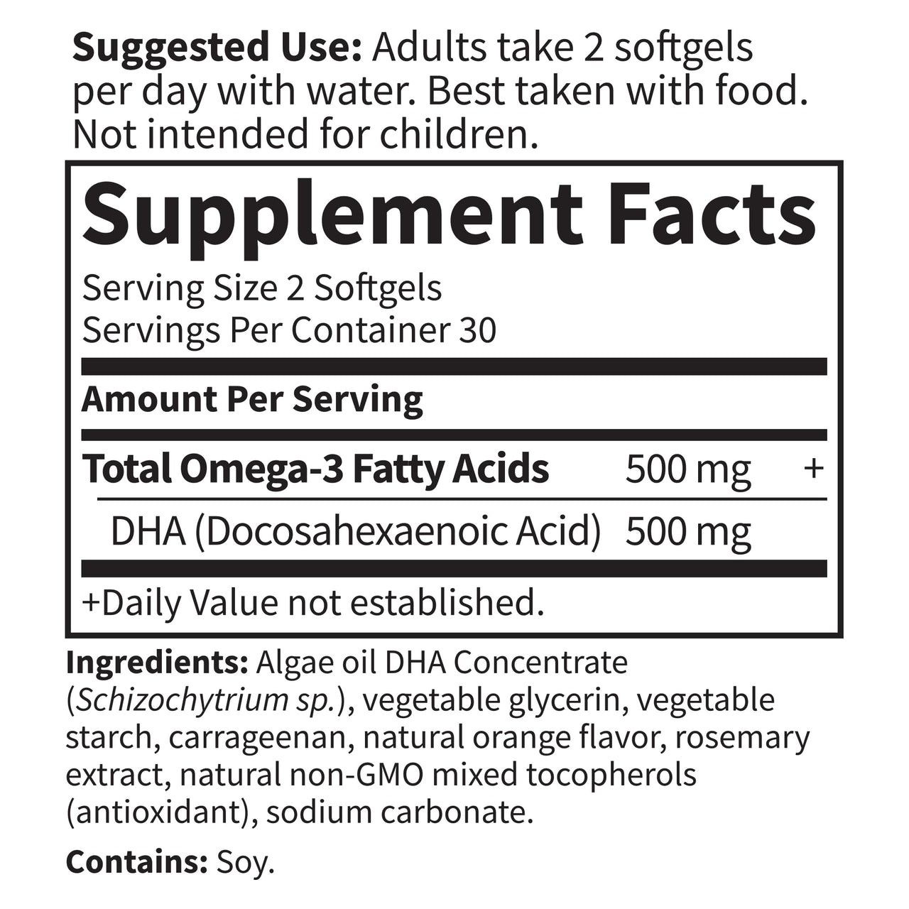 Garden of Life Minami Algae Omega 3 Vegan DHA for Brain and Eye Health - Orange Flavor, 500mg Plant Based DHA Omega-3 Vegan Algae Oil plus Astaxanthin, No aftertaste, 60 easy-to-swallow Mini Softgels