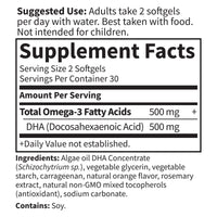 Thumbnail for Garden of Life Minami Algae Omega 3 Vegan DHA for Brain and Eye Health - Orange Flavor, 500mg Plant Based DHA Omega-3 Vegan Algae Oil plus Astaxanthin, No aftertaste, 60 easy-to-swallow Mini Softgels