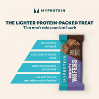 Thumbnail for Myprotein Protein Bars, Crispy Wafers, 15g High Protein Snacks, Box of 10 Chocolate Wafers Packs, Milk & Whey Isolate, Delicious Light & Crunchy Snack Bars