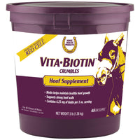 Thumbnail for Horse Health Vita Biotin Crumbles Horse Hoof Supplement, Biotin Supplement Supports Healthy Hoof Growth, Strong Walls, Prevents Cracks & Chipping, 3 lbs, 48-Day Supply