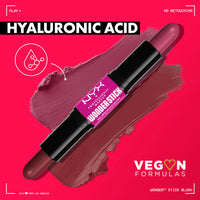 Thumbnail for NYX PROFESSIONAL MAKEUP Wonder Stick Blush with Hydrating Hyaluronic Acid, Dual-Ended Cream Blush Stick - Coral & Deep Peach