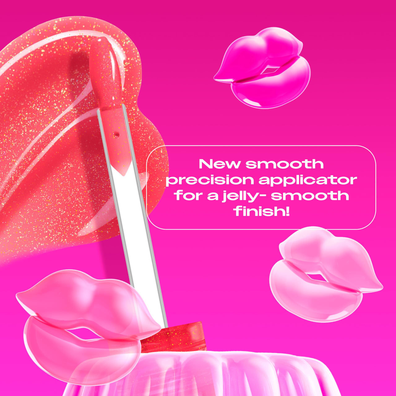 NYX PROFESSIONAL MAKEUP Jelly Job Lip Gloss, Lip Tint Gloss with Full-Bodied, Smoothing, and Hyper-Glossy Shine - Jelly Kiss'd (Pink Shimmer)