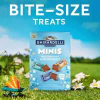 Thumbnail for Ghirardelli Minis Milk Chocolate Assortment Bag, 16.1 oz (Milk Chocolate +Caramel, Sea Salt Caramel,)