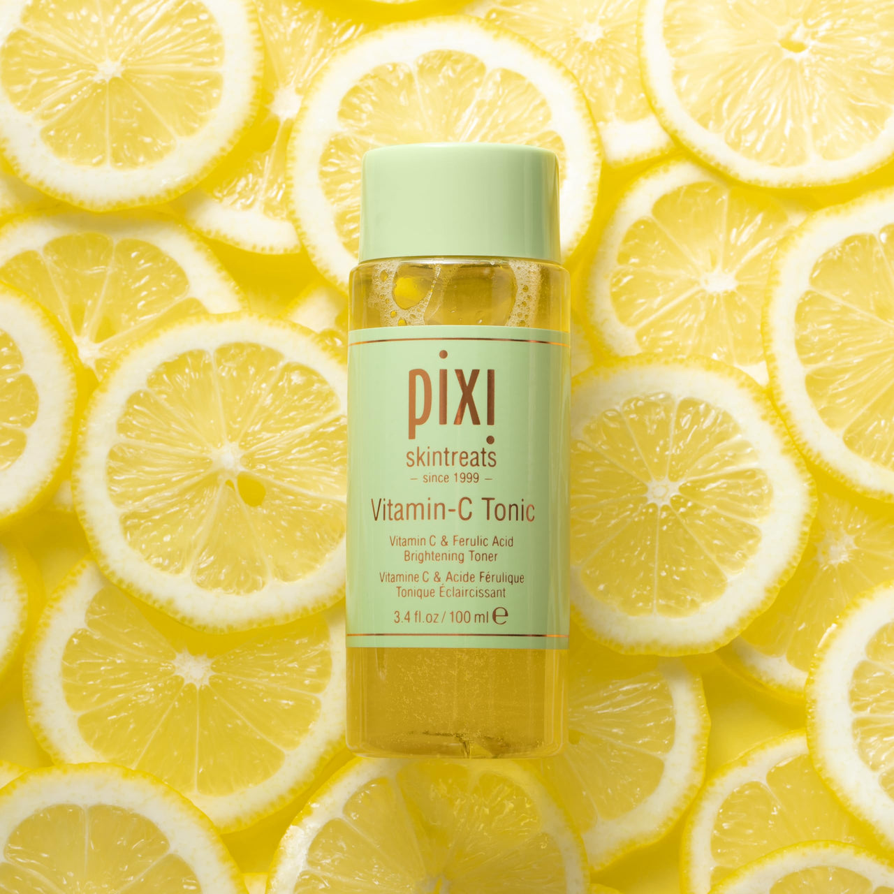 Pixi Vitamin-C Tonic,Brightening & Soothing Facial Toner, Boost Skin Luminosity, Infused with Vitamin-C & Ferulic Acid, Alcohol Free Daily Toner, 100ml / 3.4fl oz Travel Size Skin Care
