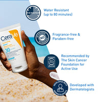 Thumbnail for CeraVe Hydrating Sheer Sunscreen SPF 30 for Face and Body, Mineral & Chemical Sunscreen with Zinc Oxide, Hyaluronic Acid, Niacinamides and Ceramides, Paraben Free Fragrance Free, 3 Ounces