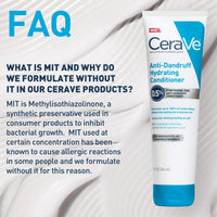 Thumbnail for CeraVe Hydrating Anti Dandruff Conditioner, 0.5% Pyrithione Zinc Dandruff Treatment With Ceramides, Hyaluronic Acid & Niacinamide, Helps Eliminate Flakes & Reduce Itchy Scalp, Sulfate Free Conditioner