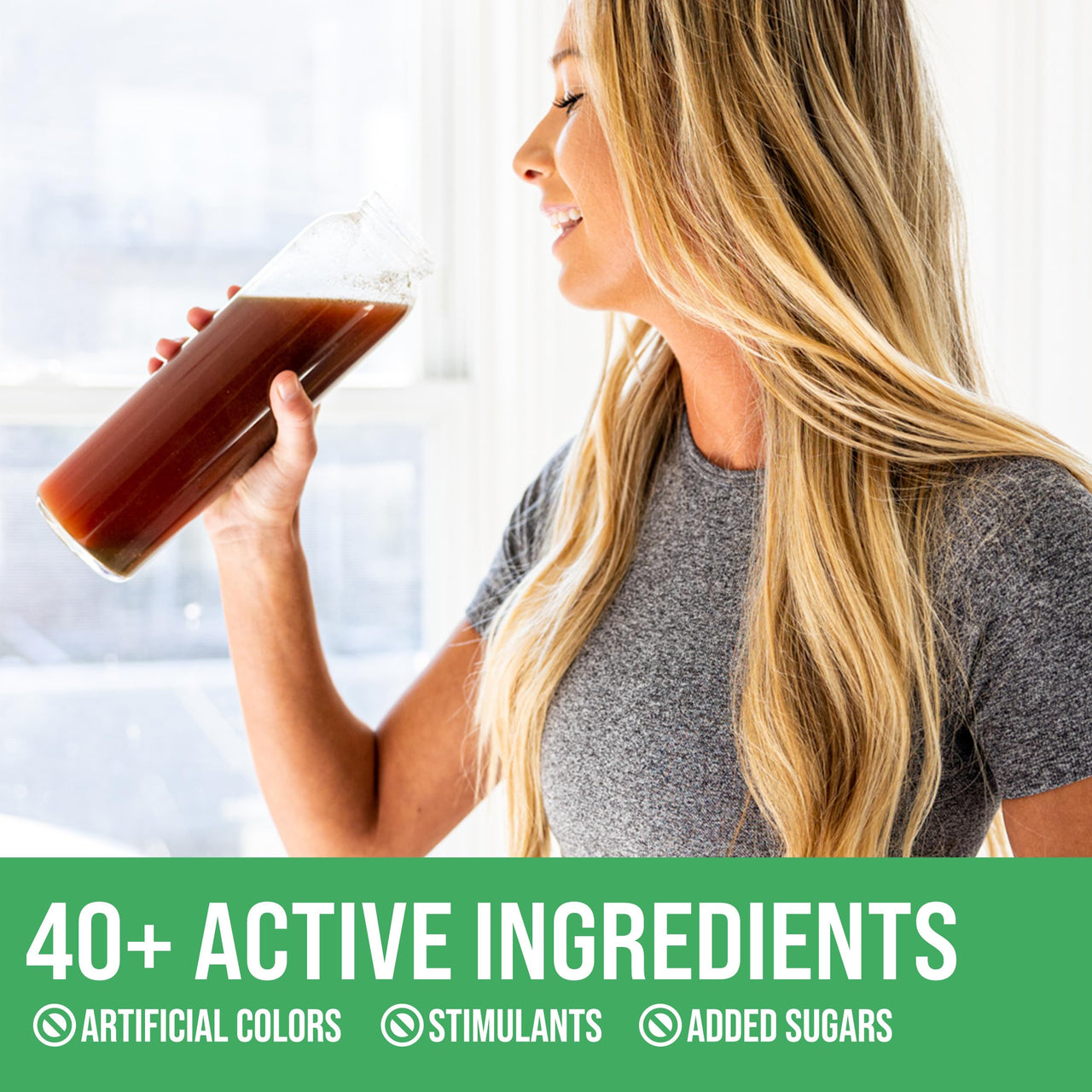 Rule 1 Proteins Fruits & Greens Powder - 40+ Active Ingredients Including 4g Fruit & Vegetable Concentrates + 2g Prebiotic Fiber for Daily Wellness (30 Servings, Mixed Berry)