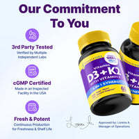 Thumbnail for InnovixLabs Vitamin D3 K2-5000 IU Vitamin D3 Plus 600 mcg Vitamin K2 MK4 and MK7 for Max Calcium Absorption, Supports Bone, Immune, Heart Health, 3rd Party Tested, Gluten Free, 60 Softgels