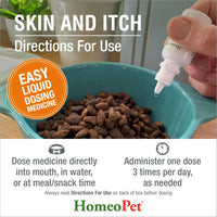 Thumbnail for HomeoPet Skin and Itch, Safe and Natural Itch Relief for Dogs and Cats, Coat and Skin Soother for Pets, 15 Milliliters