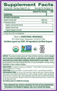 Thumbnail for Traditional Medicinals Organic Smooth Move Senna Chamomile Herbal Tea, Relieves Occasional Constipation, (Pack of 1) - 16 Tea Bags