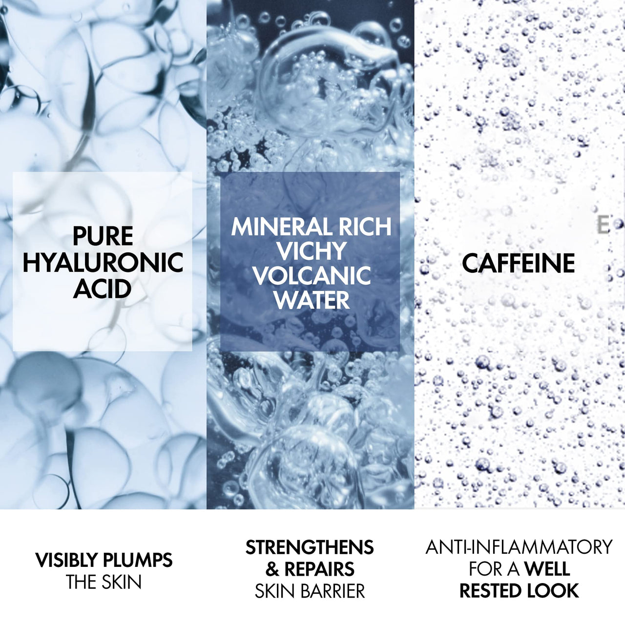 Vichy Mineral 89 Eye Serum, Hyaluronic Acid and Caffeine Cream, Under Eye Cream For Dark Circles, Hydrating & Puffiness Reducer, Opthalmologist Tested