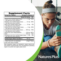 Thumbnail for NaturesPlus Source of Life Garden B-Complex - 60 Capsules - Complete Vitamin B Supplement - USDA Organic, Non-GMO, Vegan, Gluten Free - 30 Servings