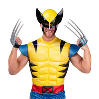 Thumbnail for MARVEL Wolverine Official Adult Halloween Accessory Kit - Plastic Mask with Elastic Strap plus Two Claw Accessories