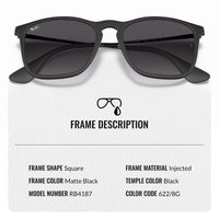 Thumbnail for Ray-Ban RB4187 CHRIS Square Shape Sunglasses With Eyewear Kit Bundle - High Bridge Fit - Ideal Formal and Casual Wear Square Sunglasses