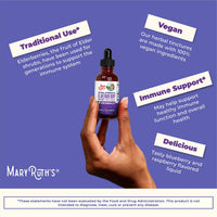 Thumbnail for MaryRuth Organics Elderberry Syrup Extra Strength, USDA Organic Elderberry, Sugar Free Adults & Kids Immune Support Supplement for Ages 1+, Clean Label Project Verified®, Vegan, Gluten Free, 2 Fl Oz