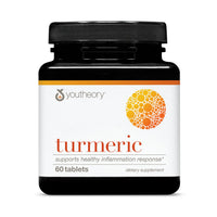 Thumbnail for Youtheory Turmeric - 450 mg - with Black Pepper & Olive Leaf - Supports Joint & Brain Health* - Contains Bioenhancers, Curcuminoids & Herbal Extracts - 60 Tablets (20-Day Supply)
