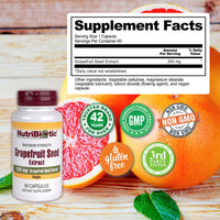 Thumbnail for NutriBiotic – Grapefruit Seed Extract Capsules 250 mg, 60 Count - Maximum Strength with Bioflavonoids