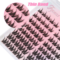 Thumbnail for Fyonas Lash Clusters Manga Eyelash Clusters Spiky Cluster Eyelash Extensions 80Pcs C Curl Individual Lashes Volume Anime Lash Clusters with Thin Band Cosplay Lashes DIY at Home (Cutey)