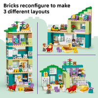 Thumbnail for LEGO DUPLO Town 3 in 1 Modern Family House with Figures Building Toy - Learning Play Set for Toddler Boys & Girls, Ages 2+ - Fine Motor Skills Toys for Preschool - Gift for Birthdays - 10470