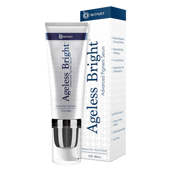 BioTrust AgelessBright Skin Serum, Support Smoother, Younger, More Even Skin to Reveal a Radiant Complexion Naturally, 1 fl. oz.