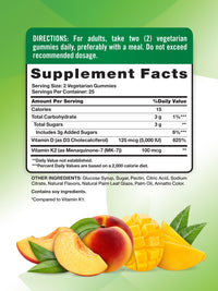 Thumbnail for Nature's Truth Vitamin D3 + K2 Gummies | 50 Count | Peach Mango Flavor | Vegetarian, Non-GMO & Gluten Free Supplement
