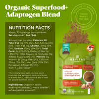 Thumbnail for Navitas Organics Superfood+ Adaptogen Blend for Stress Support (Maca + Reishi + Ashwagandha), 6.3oz Bag, 30 Servings — Organic, Non-GMO, Vegan, Gluten-Free, Keto & Paleo.