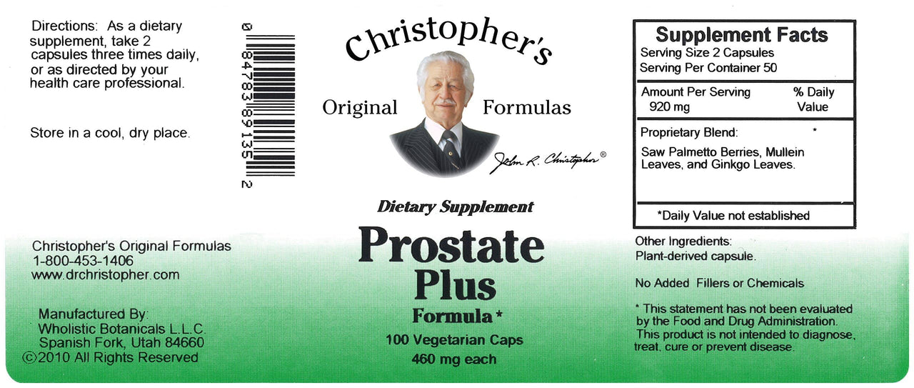 Dr Christopher's Prostate Plus Capsule 100 Ct.