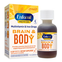 Thumbnail for Enfamil Baby Vitamins Enfamil Poly-Vi-Sol 8 Multi-Vitamins & Iron Supplement Drops for Infants & Toddlers, Supports Growth & Development, 50 mL Dropper Bottle