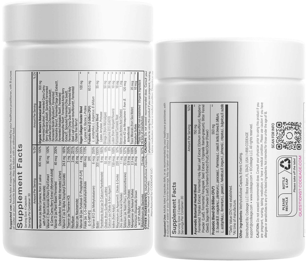 Codeage Women’s Multivitamin Bundle: Women’s Formula & Women’s Probiotic Daily Vitamins