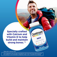 Thumbnail for Centrum Multivitamin for Men, Multivitamin/Multimineral Supplement with Vitamin D3, B Vitamins and Antioxidants, Gluten Free, Non-GMO Ingredients - 250 Count