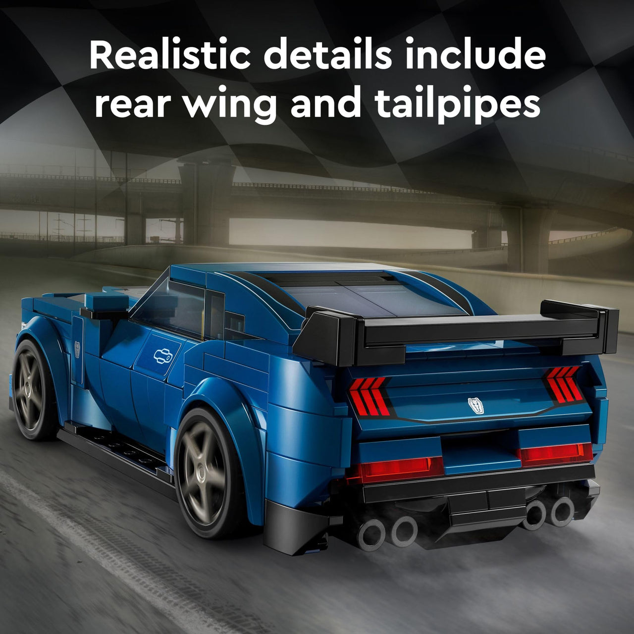 LEGO Speed Champions Ford Mustang Dark Horse Sports Car Toy, Buildable Ford Mustang Toy for Kids, Blue Car Model Set, Gift Idea for Boys and Girls Aged 9 Years Old and Up, 76920