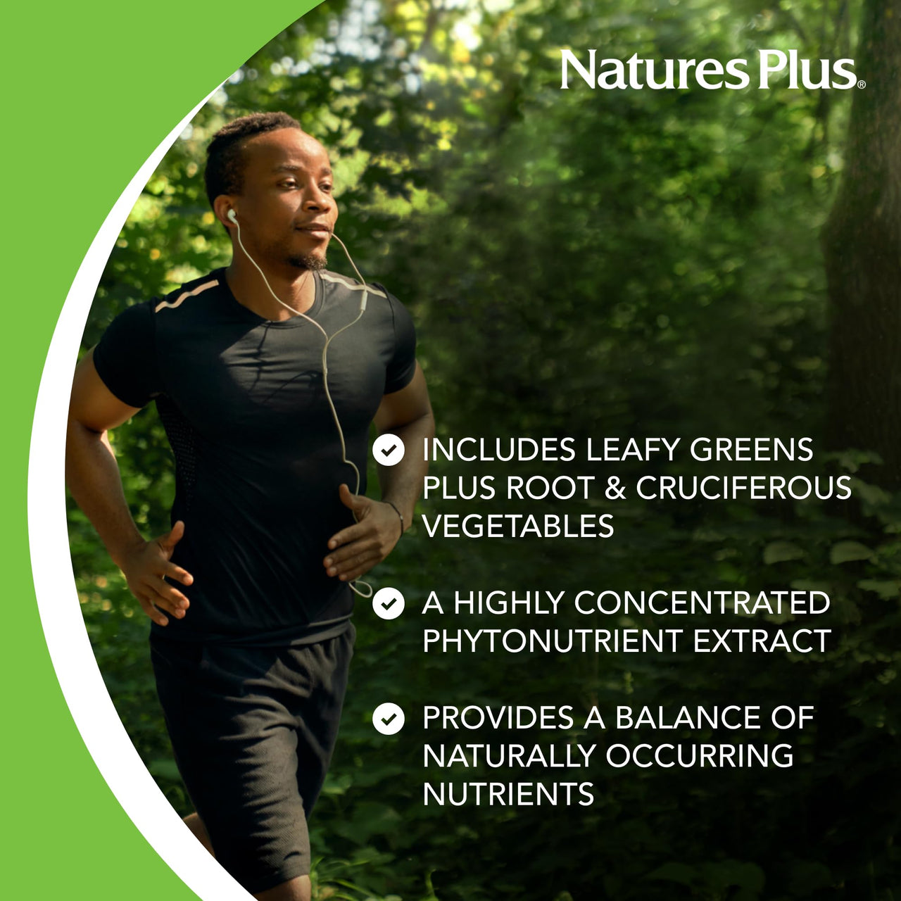 NaturesPlus Mixed Vegetables - 180 Tablets - With Broccoli, Spinach, Carrot & Cabbage - Gluten Free - 60 Servings
