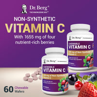 Thumbnail for Dr. Berg Chewable Vitamin C Complex - Made with Organic, Non-GMO Berries - 60 Delicious Wafers
