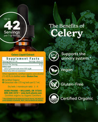 Thumbnail for Herb Pharm Certified Organic Celery Seed Liquid Extract for Urinary System Support - 1 Ounce (090700000356)