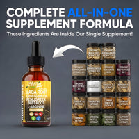 Thumbnail for Clean Nutra Organic Maca Root Liquid Drops with Ashwagandha, Fenugreek, Beet Root and L-Arginine Liquid Multivitamin for Women and Men - Adapto Drive