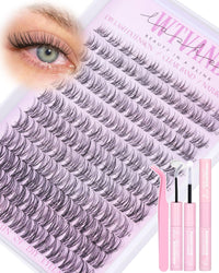 Thumbnail for Wispy Lash Clusters Kit Venus Invisible Band Eyelash Clusters 8-16mm Lash Extension Kit Natural Lashes Clusters Eyelash Extension Kit with Thin Band Lash Cluster Clear Lash Glue and Tweezers by Wtvane