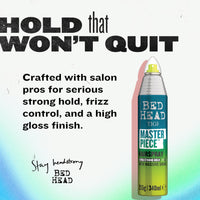 Thumbnail for TIGI Bed Head Frizz Control Hair Spray, Masterpiece Extra Hold Hair Care Spray for Shiny and Glossy Hair, 10.3 oz