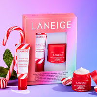 Thumbnail for LANEIGE Divine Lip Duo: Lip Sleeping Mask Peppermint Intense Hydration with Vitamin C, Lip Glowy Balm Candy Cane