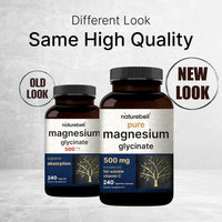 Thumbnail for Naturebell Pure Magnesium Glycinate 500mg, 240 Veggie Capsules | 100% Chelated & Purified – 3rd Party Tested, Vegan Friendly, Non-GMO, Fiiler Free